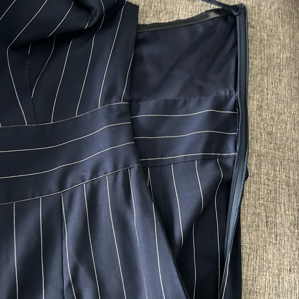 New Ralph Lauren Purple Label Navy/White Jumpsuit Size 2 - Picture 9 of 16